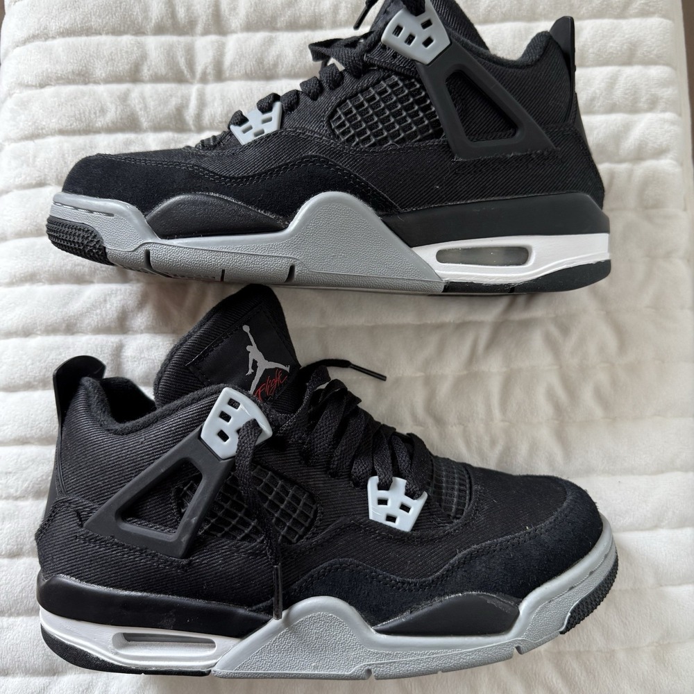 Nike Air‎ Jordan 4 Retro GS Canvas Shoes DV0553-006 Size 5.5Y/7W Womens With Box
